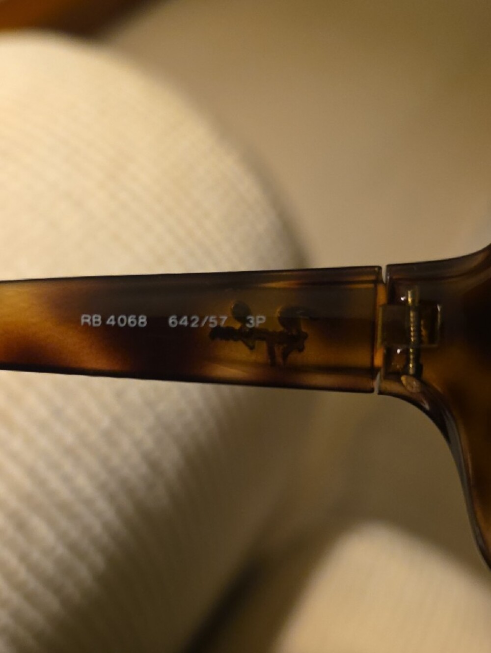 Ray-Ban RB4068 Polarized Sunglasses - Polished Havana Frame - - Picture 3 of 4
